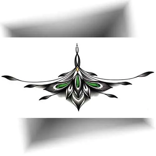 Tatouage temporaire jewel pour la poitrine ou le bas du dos.