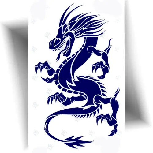 Tatouage semi-permanent dragon : Ultra réaliste - Tendance- longue tenue