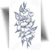 Tatouage semi permanent pivoine