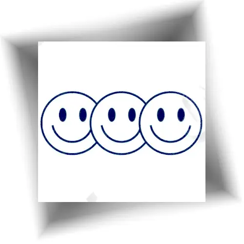 Tatouage smiley trio au Jagua minimaliste semi-permanent bleu nuit effet réaliste waterproof longue tenue 8 à 15 jours.