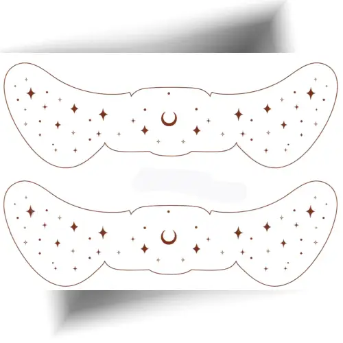Laissez la magie opérer avec ce tatouage éphémère lune et étoiles — une constellation de douceur pour sublimer votre décolleté.