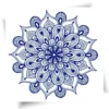 Tatouage temporaire au jagua mandala, motif tendance de taille moyenne, teinte bleu nuit réaliste, à appliquer où vous le souhaitez. Tenue de 8 à 15 jours.