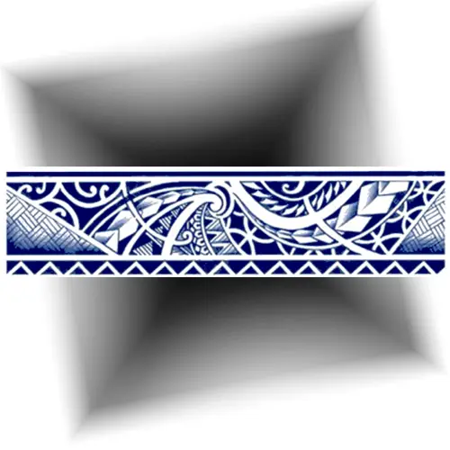 Tatouage semi-permanent tour de bras : Style maori - Au jagua - Longue tenue - Résistant à l'eau