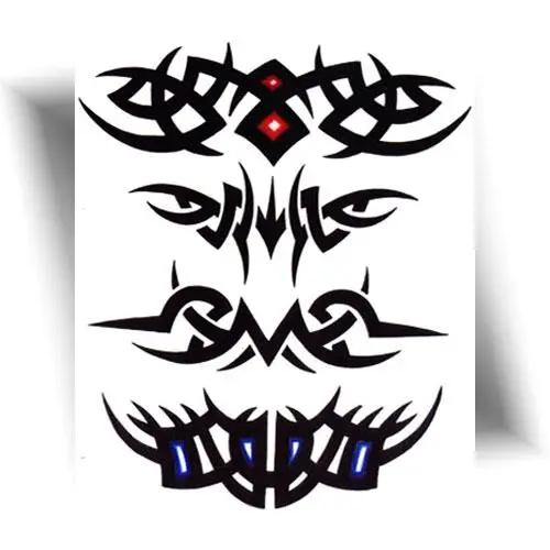 Tatouage tribal bracelet – planche de 4 motifs noirs réalistes, parfaits pour le poignet ou le bras. Idéal pour tester un style avant un tatouage définitif.