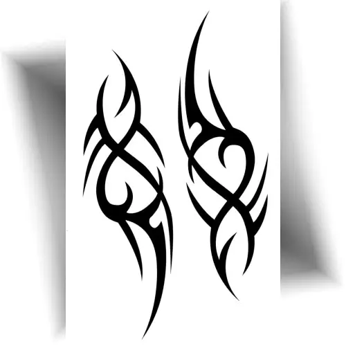 Tatouage tribal noir éphémère, motif tendance, tenue 3 à 7 jours, résultat instantané, parfait pour tester un nouveau style ou changer de look temporairement.